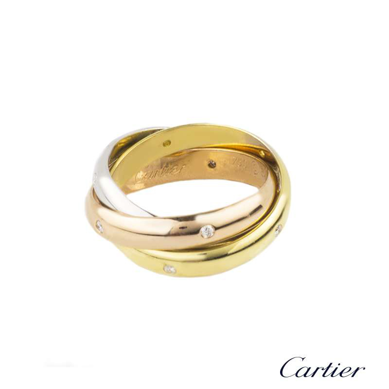 Cartier 18k 3 Colour Gold Diamond Set 